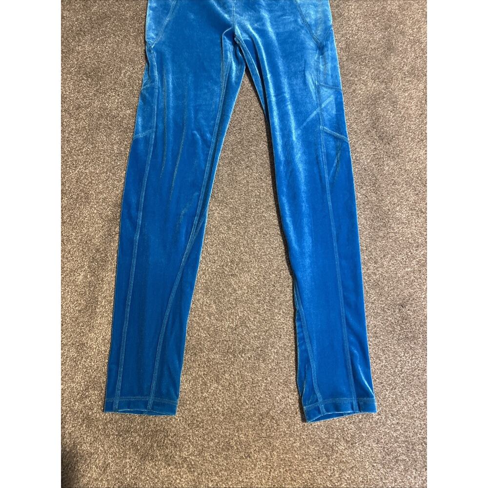 Lilly Pulitzer Weekender High Rise Velvet Leggings Women’s Size Small Teal Bay - Picture 13 of 16
